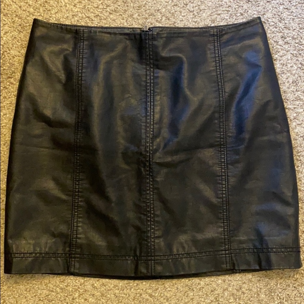 Free people leather skirt
